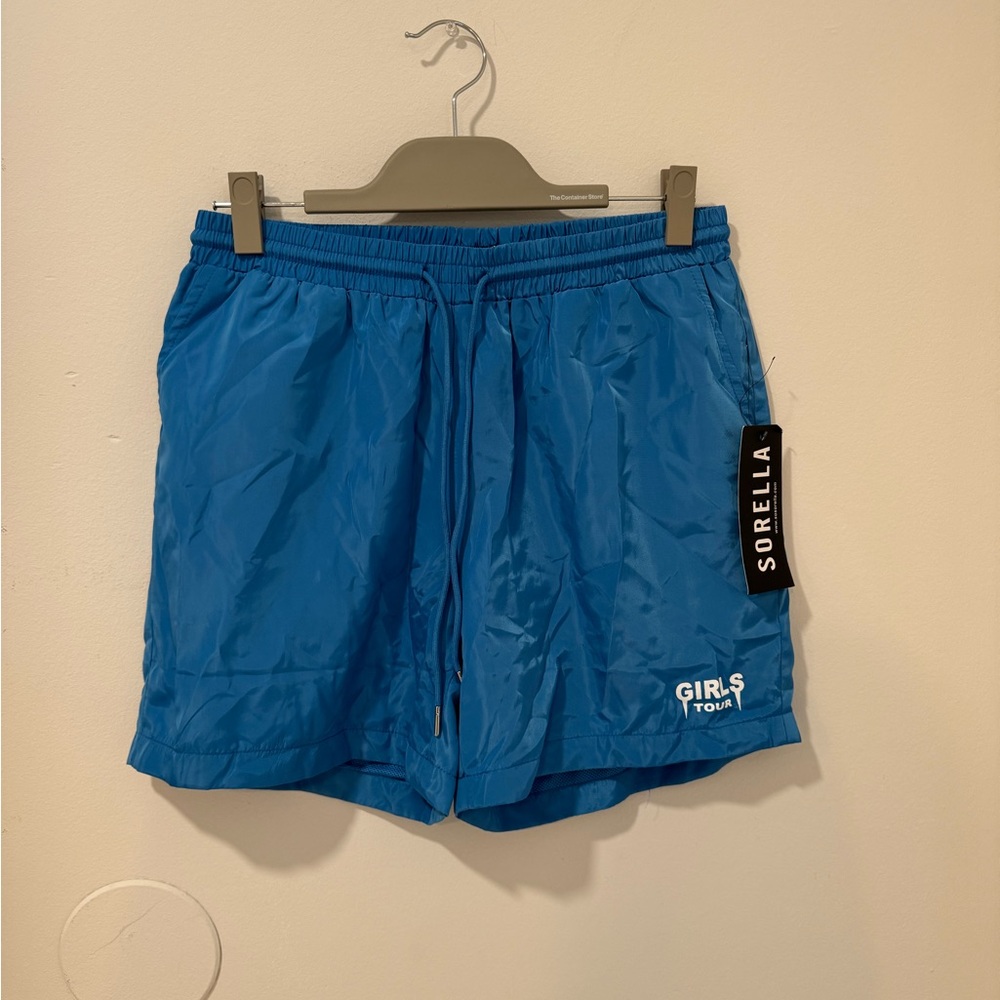 Blue mid length shorts girls tour (new with tags)